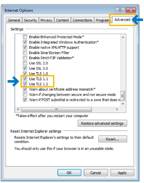Screenshot of Internet Explorer tools menu